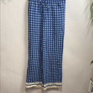 Sienna Sky Blue and White Wide Leg Pants